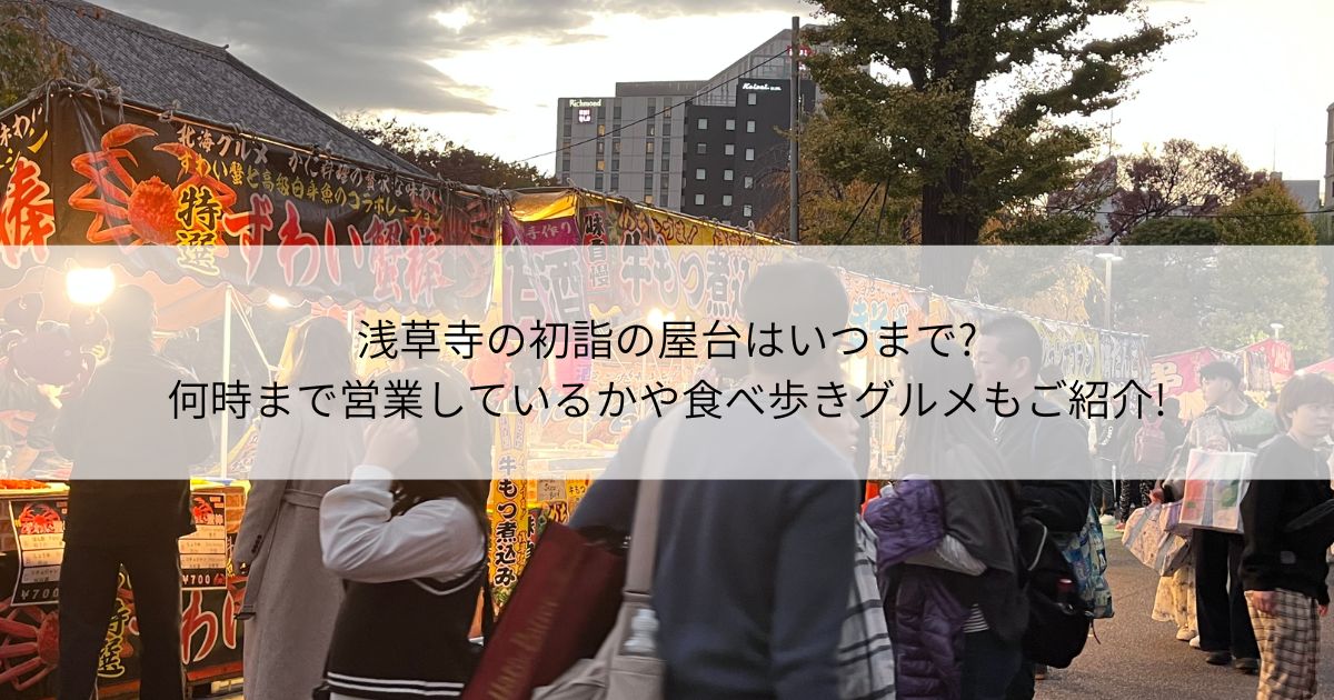 浅草寺　初詣　屋台　時間　食べ歩き